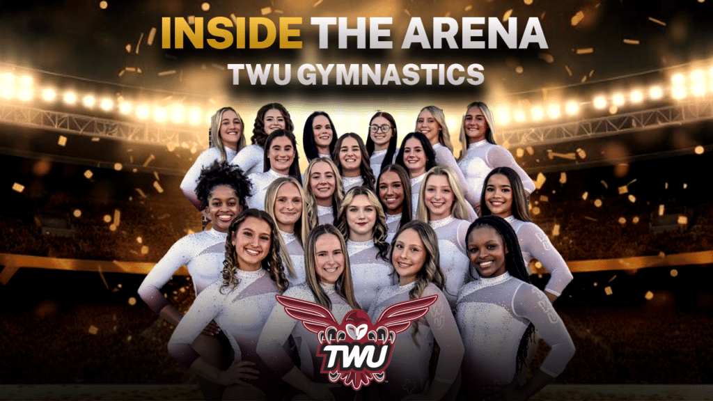 TWU Gymnastics Inside the Arena